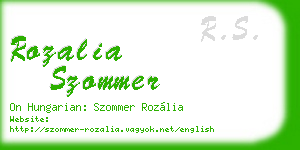 rozalia szommer business card